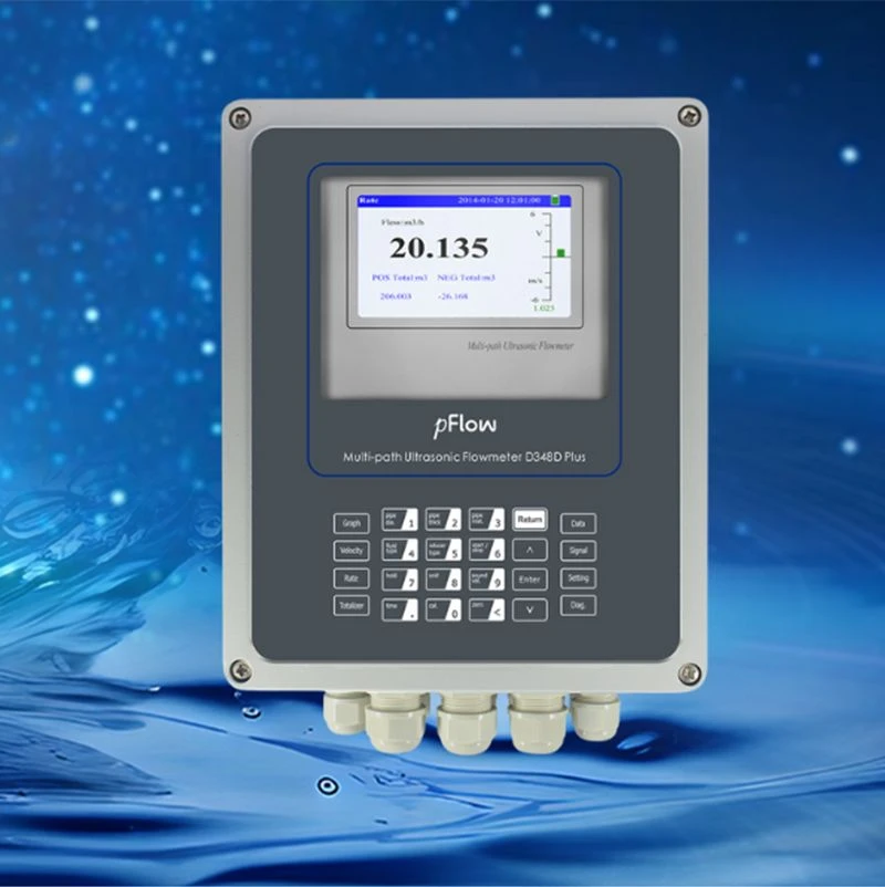 D348D Plus Multi-path Ultrasonic Flowmete For Energy Saving Audit