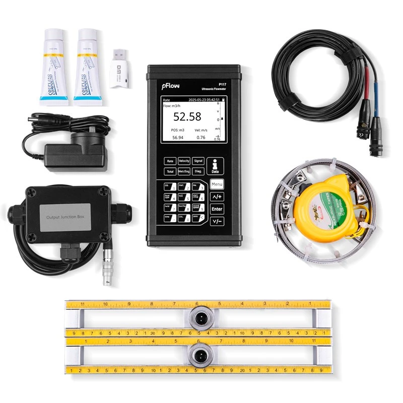Photovoltaic System Portable Ultrasonic Flow Meter No Pipe Cutting High Performance Accurate high quality